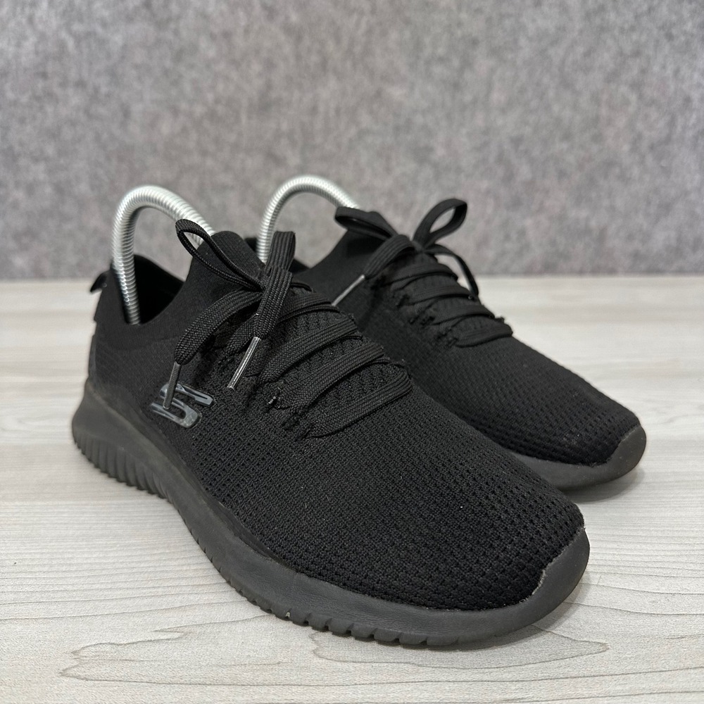 Skechers Ultra Flex Sneakers Womens 7.5 Black Walking Shoes Knit Comfort 52746R